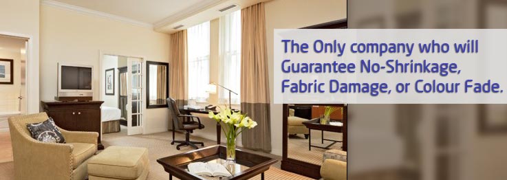 Proprietary Non-Immersion Cleaning Process developed exclusively to clean drapes